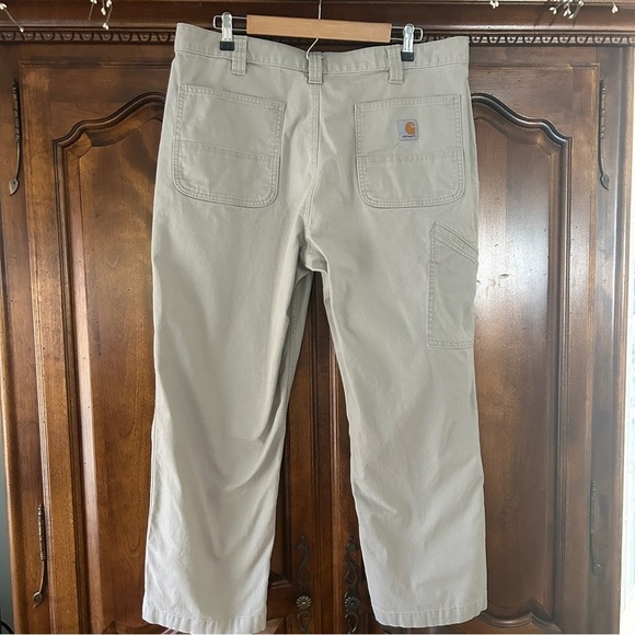 Carhartt Cargo Pants Tan Rugged Flex Relaxed Fit Canvas Workpant BN2291 W38 L30 - Picture 5 of 15